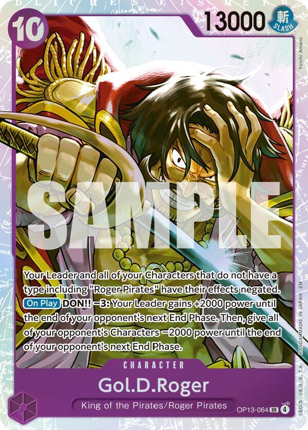 Gol.D.Roger (064) OP13-064 Super Rare Carrying On His Will One Piece Foil NM