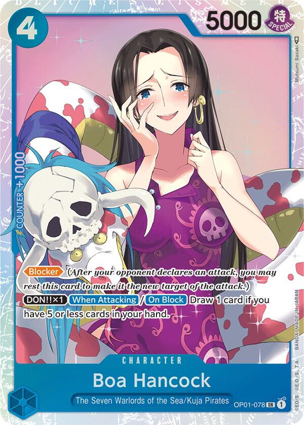 Boa Hancock OP01-078 Super Rare Romance Dawn One Piece Foil Near Mint
