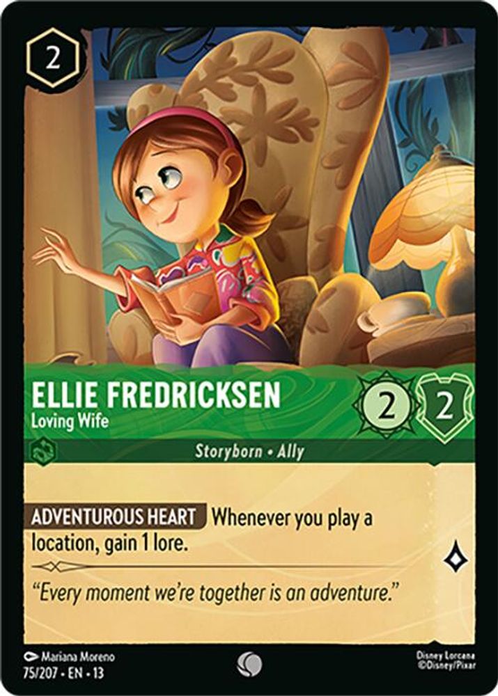 Ellie Fredricksen - Loving Wife 75/204 Common Attack of the Vine! Lorcana NM