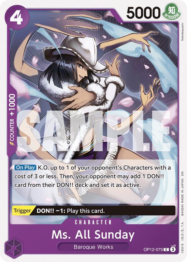 Ms. All Sunday OP12-075 Common Legacy of the Master One Piece Near Mint
