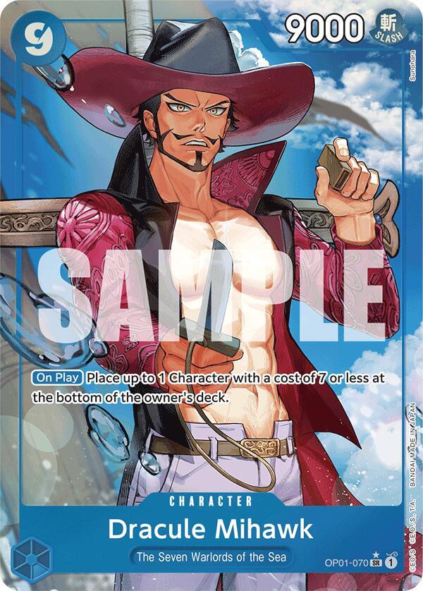 Dracule Mihawk (Alternate Art) OP01-070 Premium Booster -The Best- One Piece Foil NM