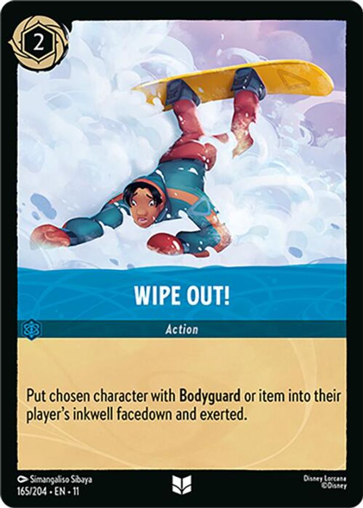 Wipe Out! 165/204 Uncommon Winterspell Lorcana Near Mint