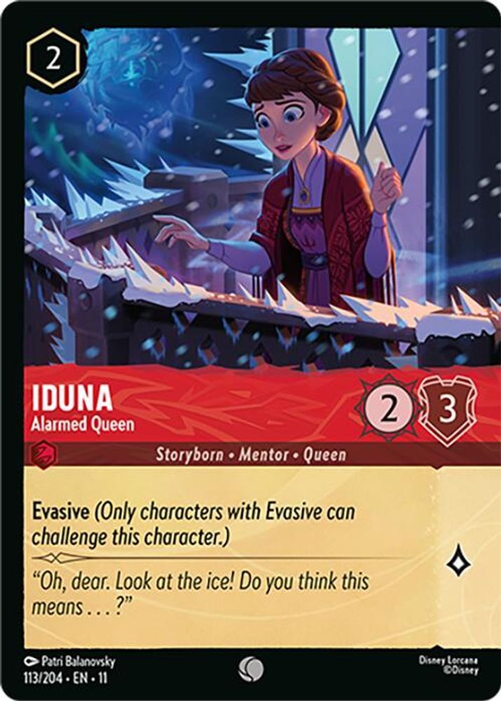 Iduna - Alarmed Queen (Foil) 113/204 Common Winterspell Lorcana Cold Foil NM