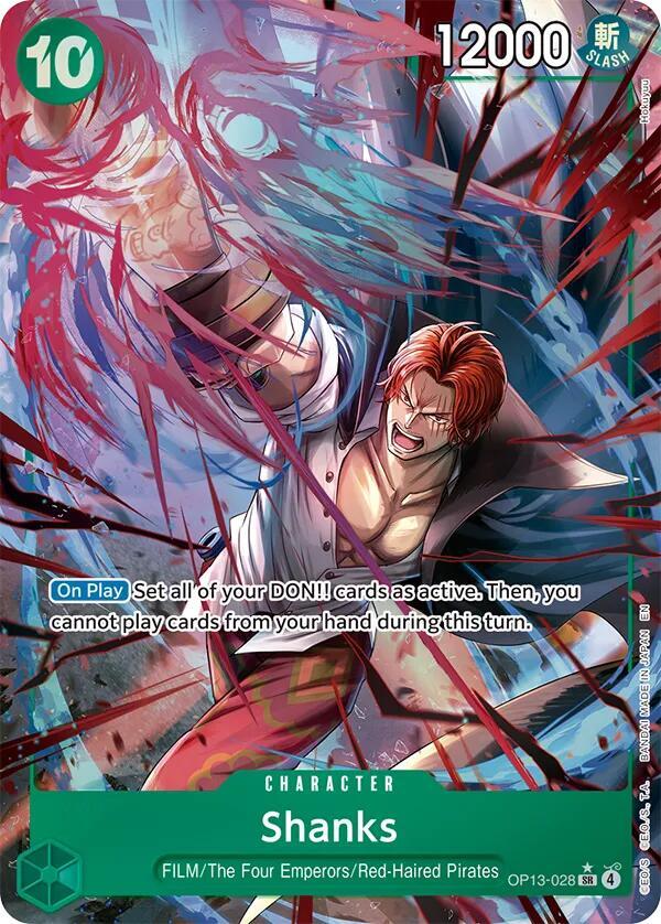 Shanks (028) (Alternate Art) OP13-028 Carrying On His Will One Piece Foil NM