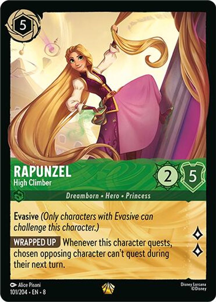 Rapunzel - High Climber 101/204 Legendary Reign of Jafar Lorcana Near Mint