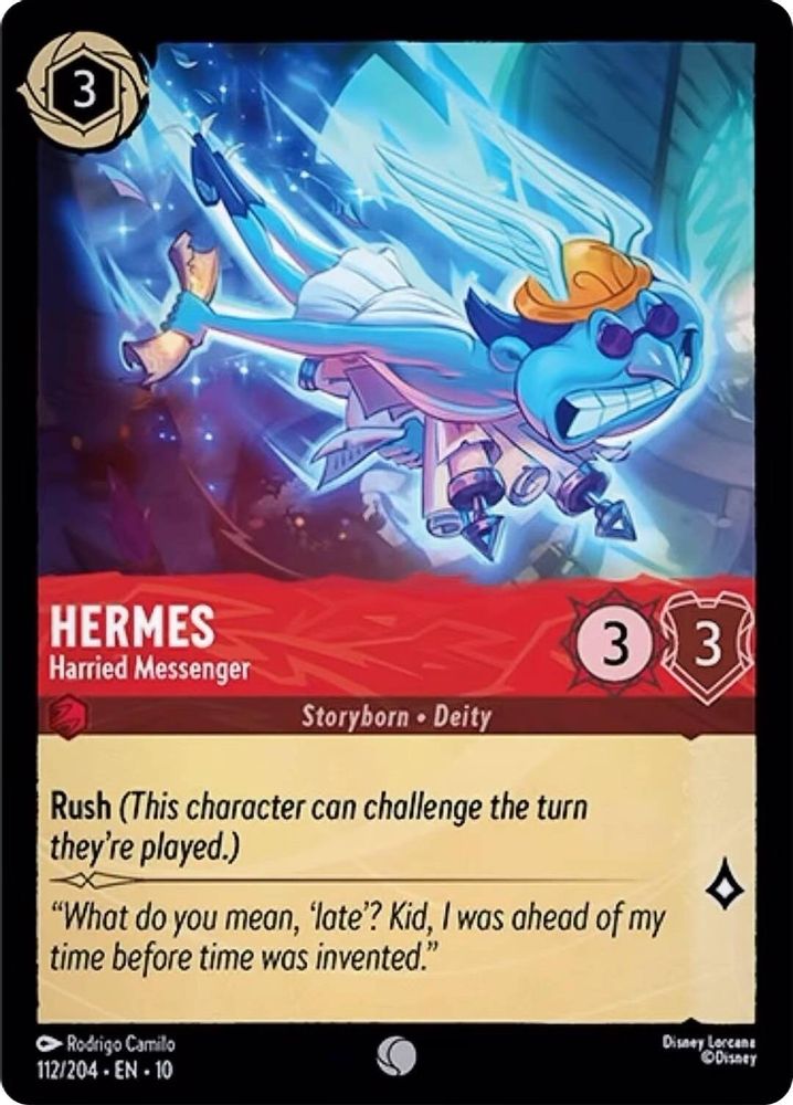 Hermes - Harried Messenger 112/204 Common Whispers in the Well Lorcana Near Mint