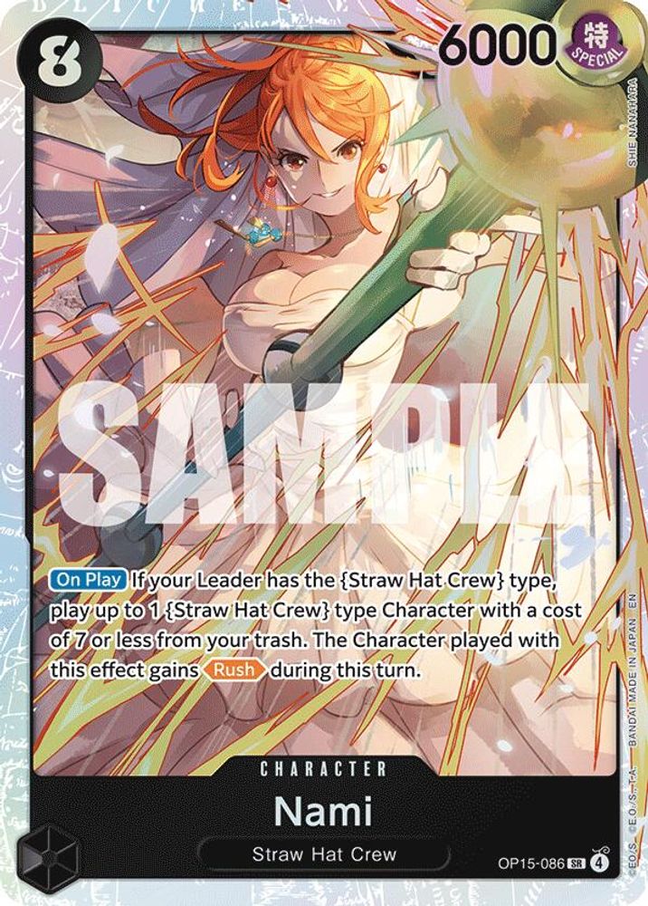 Nami OP15-086 Super Rare Adventure on Kami's Island One Piece Foil Near Mint