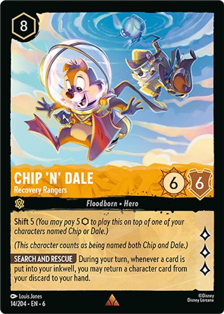 Chip 'n' Dale - Recovery Rangers 14/204 Rare Azurite Sea Lorcana Near Mint