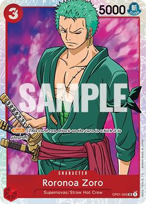 Roronoa Zoro (025) OP01-025 Super Rare Romance Dawn One Piece Foil Near Mint
