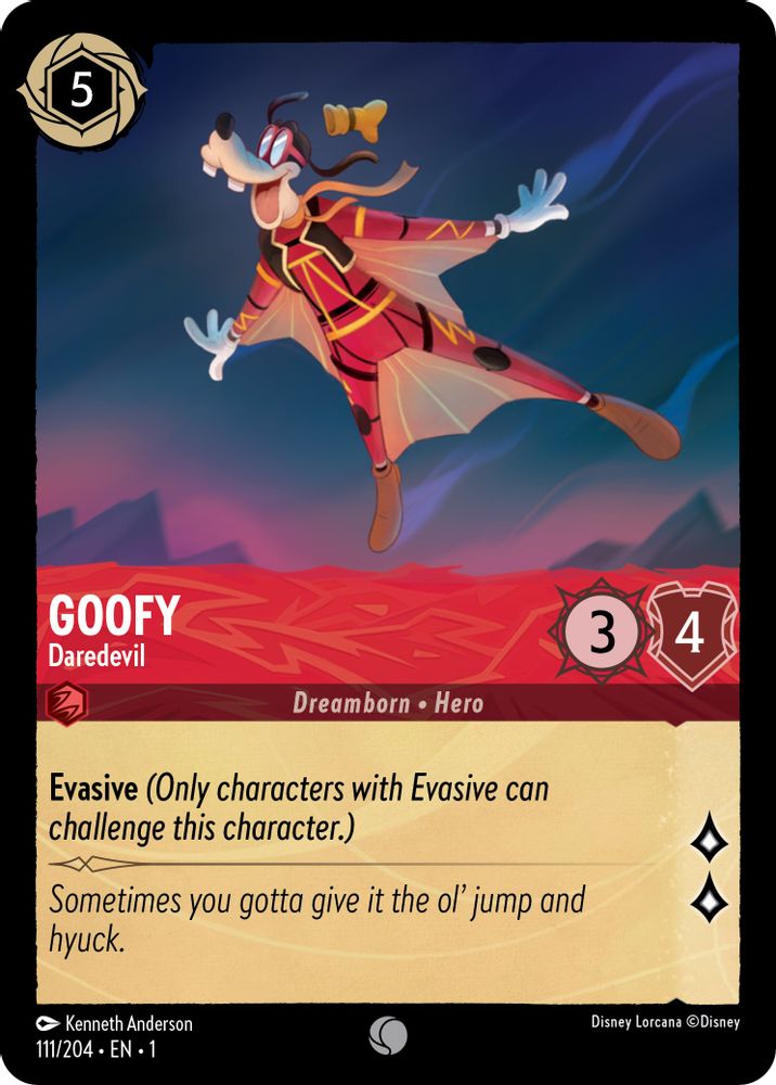 Goofy - Daredevil 111/204 Common The First Chapter Lorcana Near Mint