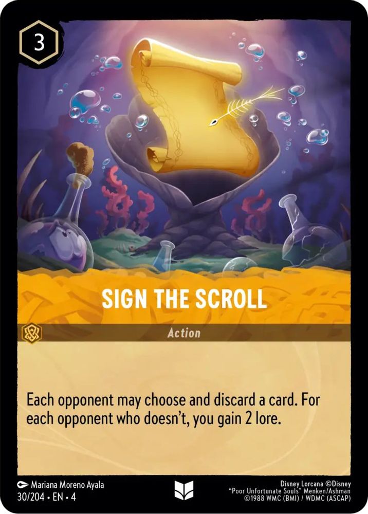 Sign the Scroll 30/204 Uncommon Ursula's Return Lorcana Near Mint