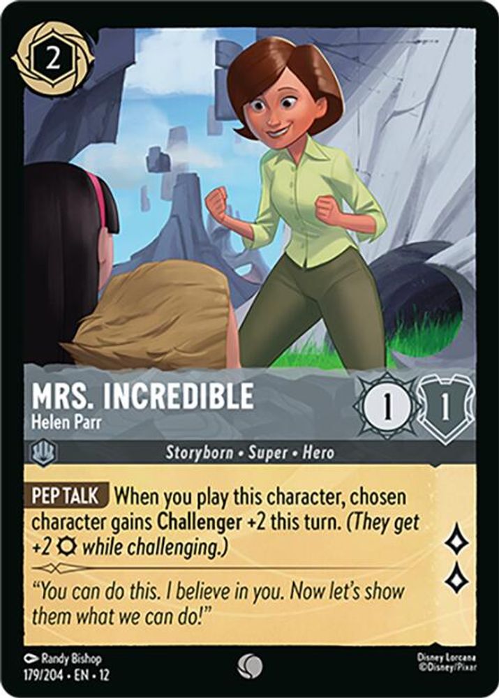 Mrs. Incredible - Helen Parr 179/204 Common Wilds Unknown Lorcana Near Mint