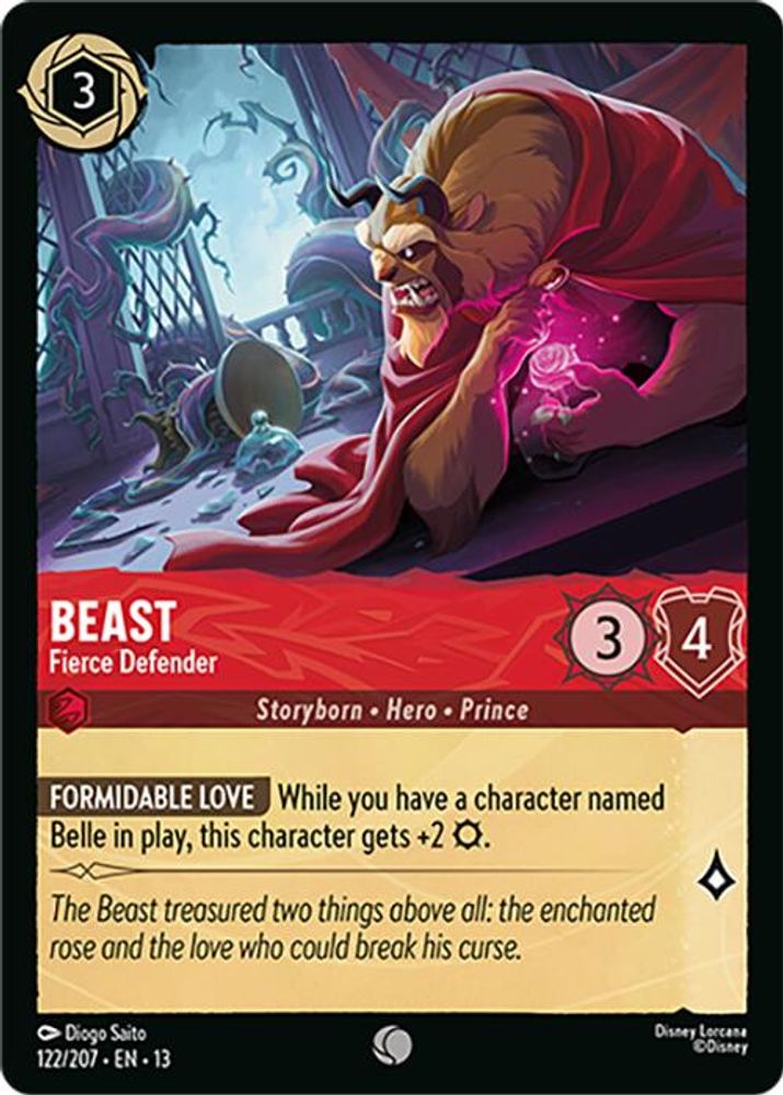 Beast - Fierce Defender 122/204 Common Attack of the Vine! Lorcana Near Mint