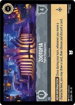 Zootopia - Police Headquarters 203/204 Uncommon Whispers in the Well Lorcana NM
