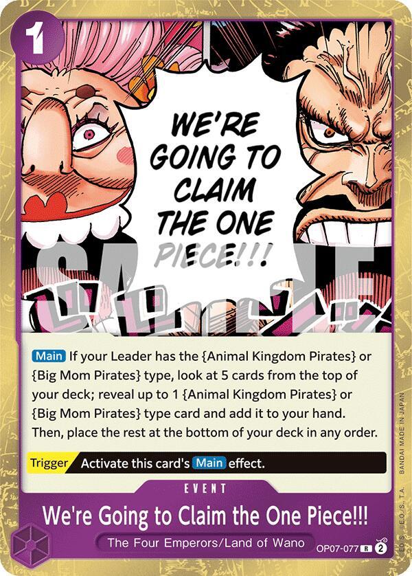 We're Going to Claim the One Piece!!! OP07-077 500 Years in the Future One Piece Foil NM