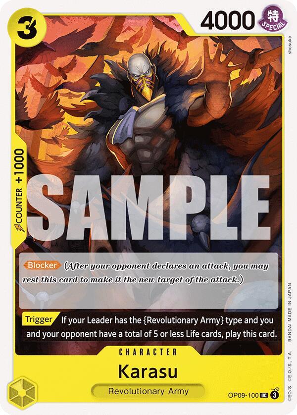 Karasu OP09-100 Uncommon Emperors in the New World One Piece Near Mint