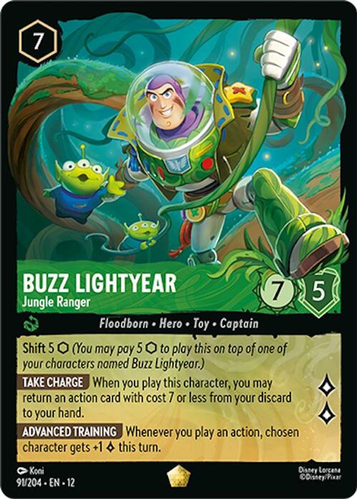 Buzz Lightyear - Jungle Ranger 91/204 Legendary Wilds Unknown Lorcana Near Mint