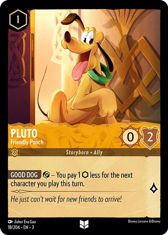 Pluto - Friendly Pooch 18/204 Uncommon Into the Inklands Lorcana Near Mint