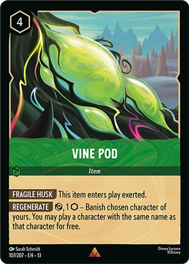 Vine Pod 107/204 Rare Attack of the Vine! Lorcana Near Mint