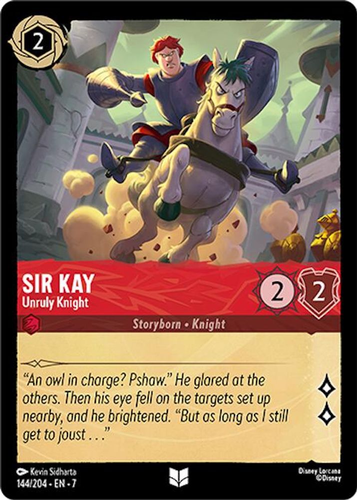 Sir Kay - Unruly Knight 144/204 Uncommon Archazia's Island Lorcana Near Mint
