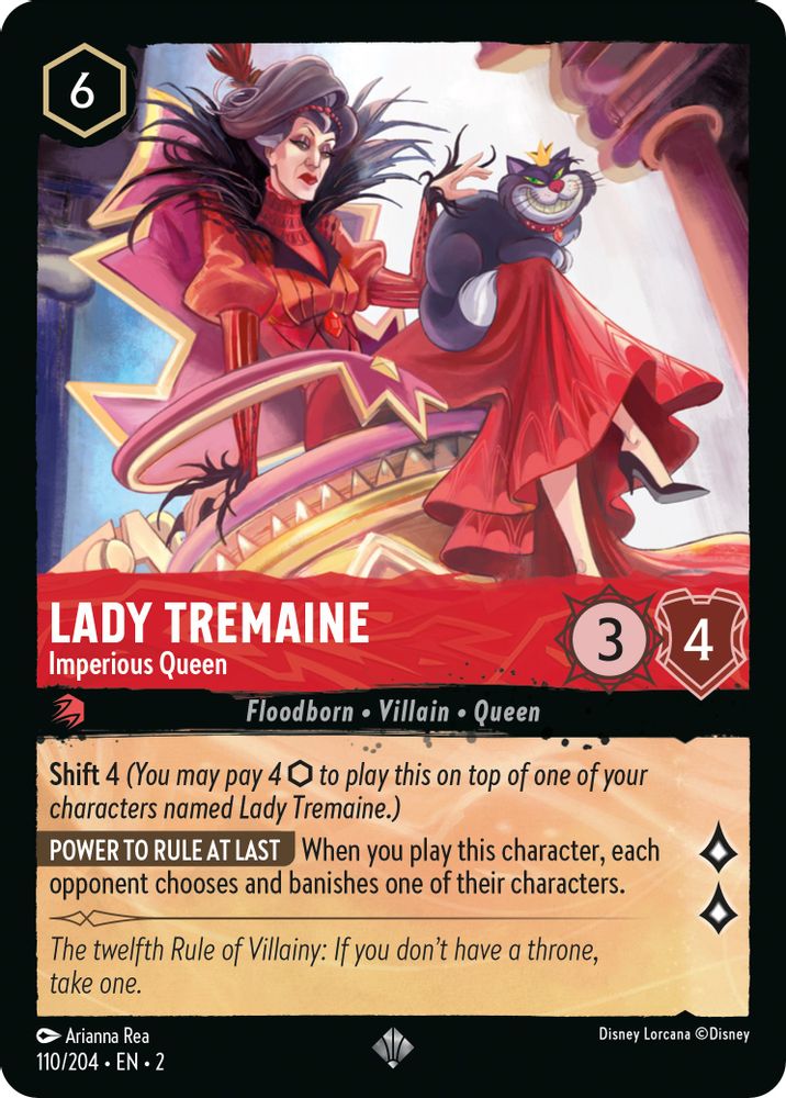 Lady Tremaine - Imperious Queen 110/204 Rise of the Floodborn Lorcana NM