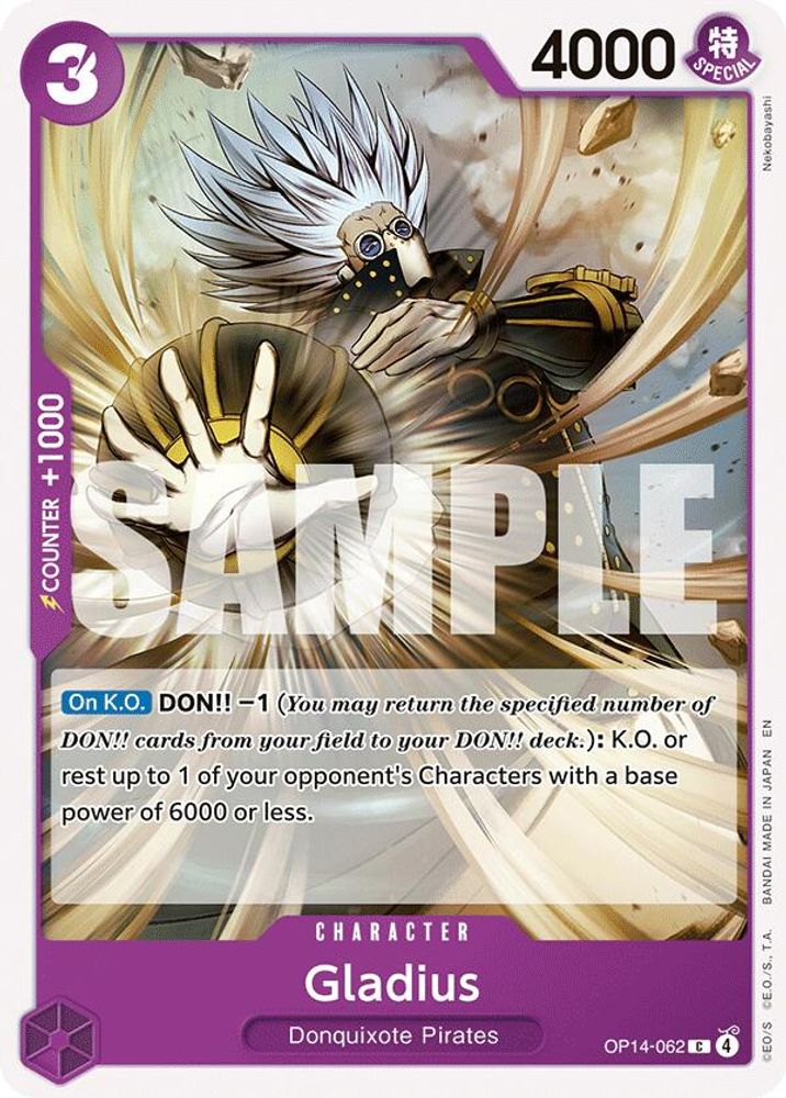 Gladius OP14-062 Common The Azure Sea's Seven One Piece Near Mint
