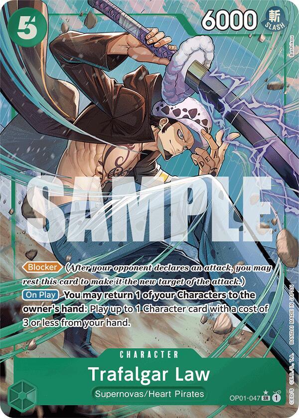 Trafalgar Law (Alternate Art) OP01-047 Premium Booster -The Best- One Piece Foil NM