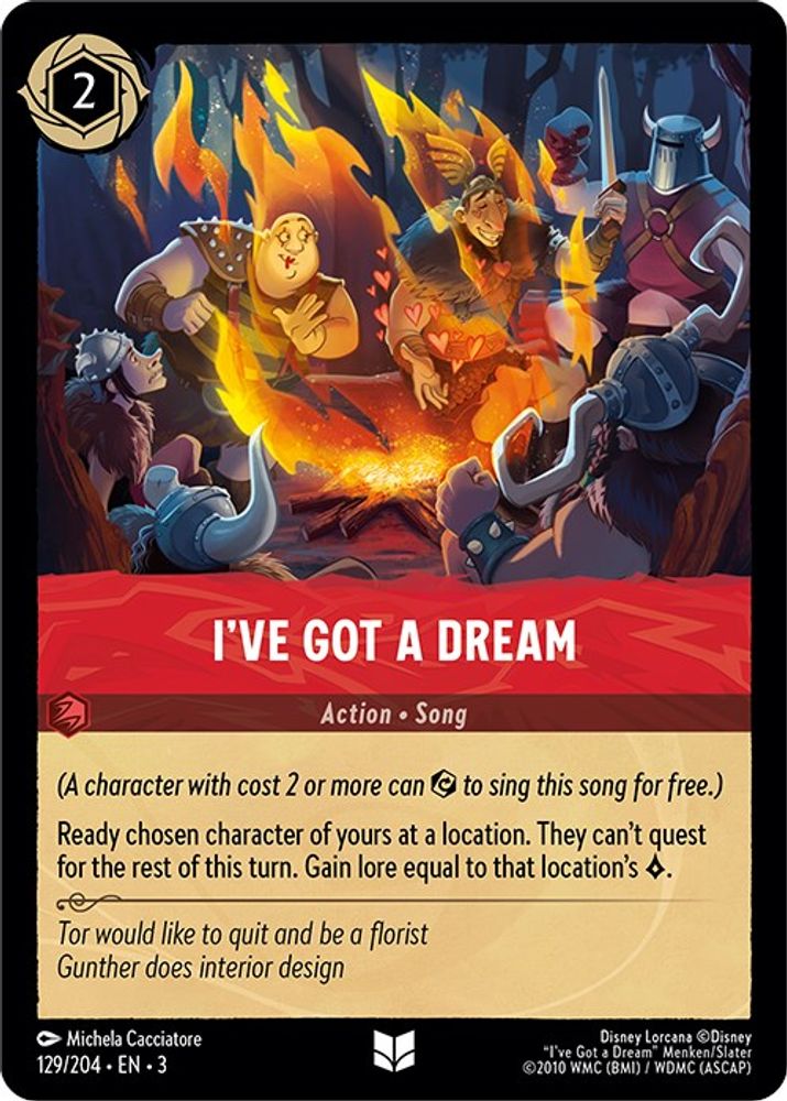 I've Got a Dream 129/204 Uncommon Into the Inklands Lorcana Near Mint
