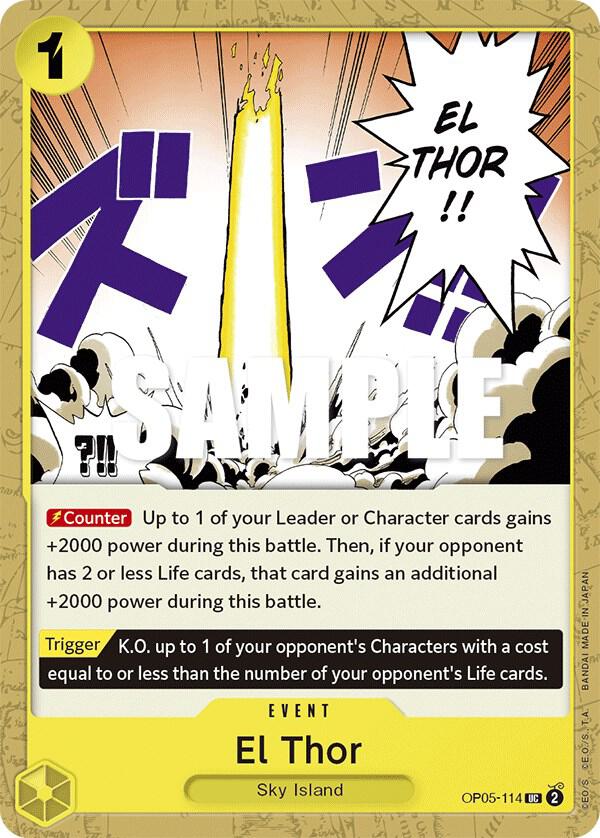 El Thor OP05-114 Uncommon Awakening of the New Era One Piece Near Mint