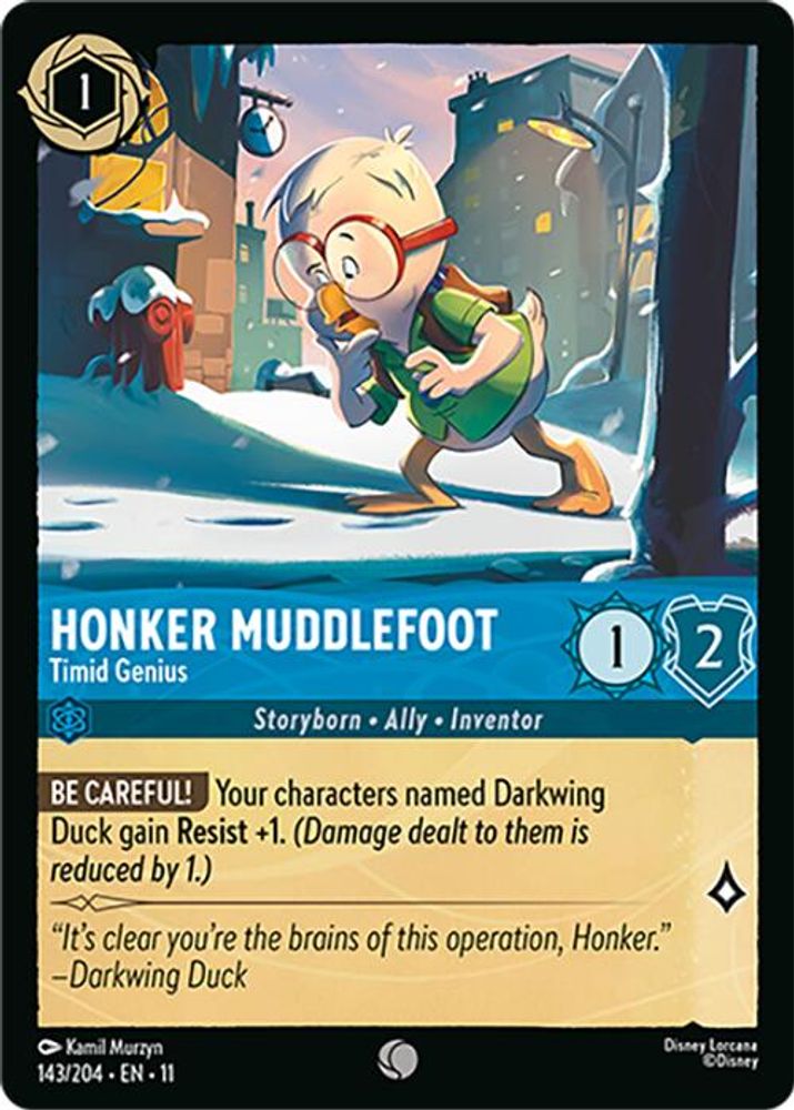 Honker Muddlefoot - Timid Genius 143/204 Common Winterspell Lorcana Near Mint