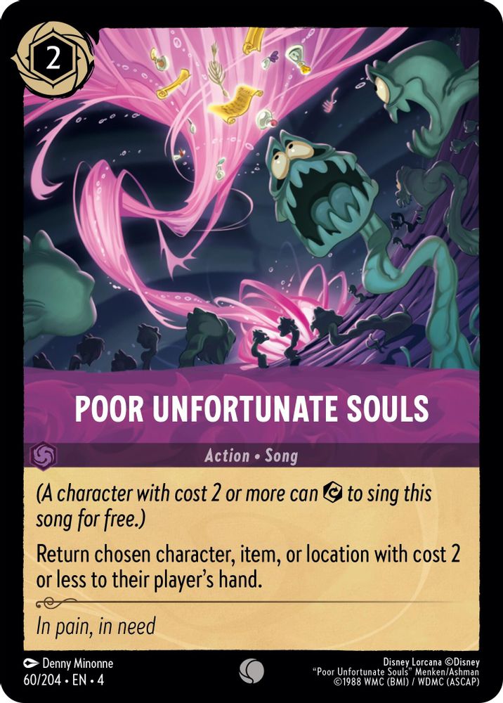 Poor Unfortunate Souls 60/204 Common Ursula's Return Lorcana Near Mint