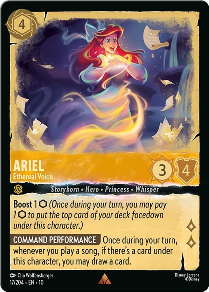Ariel - Ethereal Voice 17/204 Rare Whispers in the Well Lorcana Near Mint