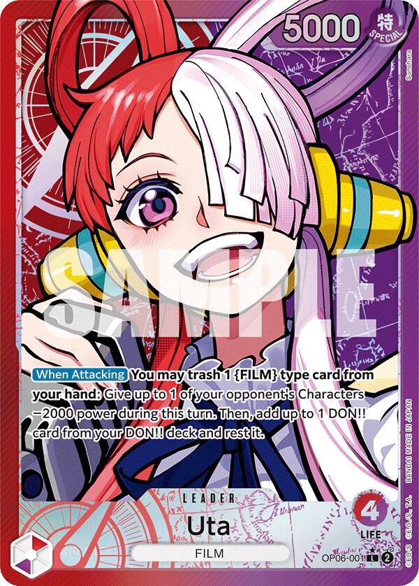 Uta (Alternate Art) OP06-001 Leader Wings of the Captain One Piece Foil NM