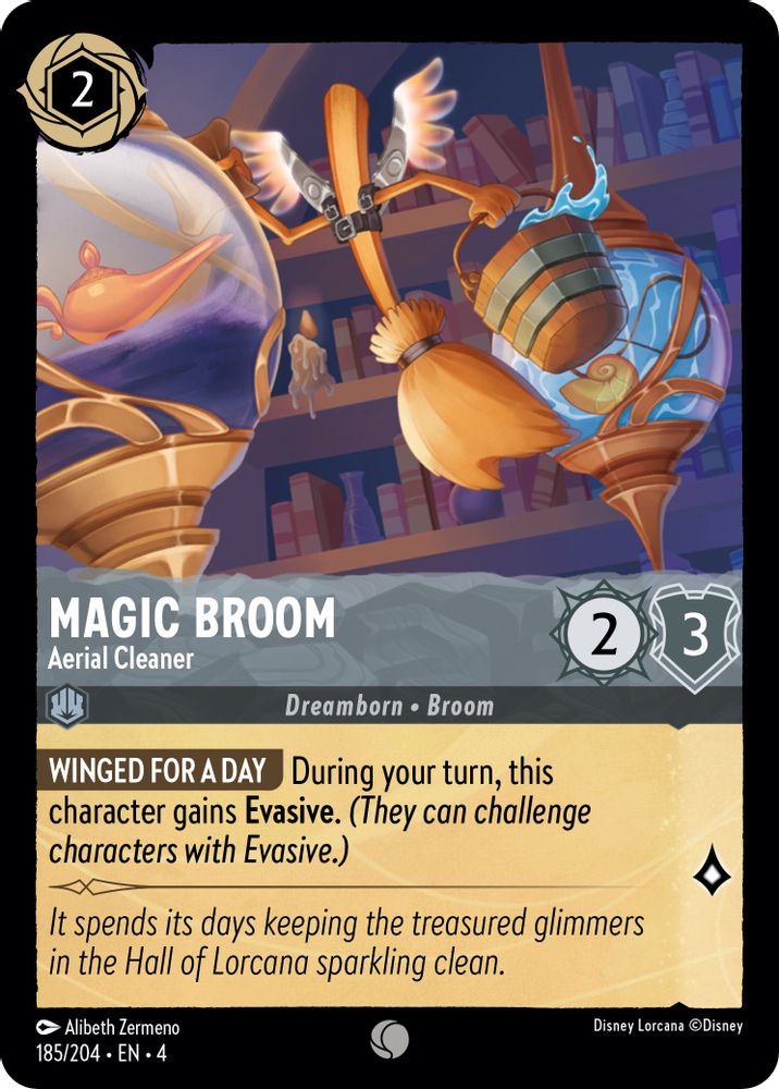 Magic Broom - Aerial Cleaner 185/204 Common Ursula's Return Lorcana Near Mint