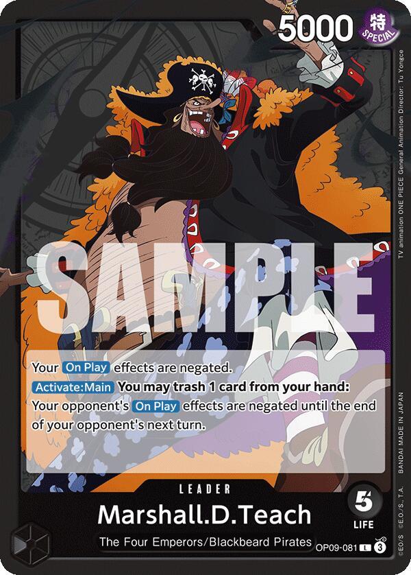 Marshall.D.Teach (081) OP09-081 Leader Emperors in the New World One Piece NM