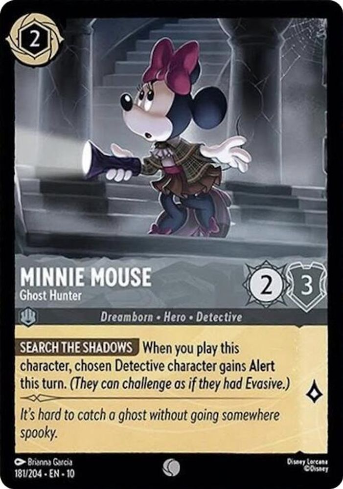 Minnie Mouse - Ghost Hunter 181/204 Common Whispers in the Well Lorcana NM