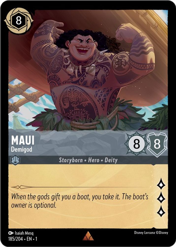 Maui - Demigod 185/204 Rare The First Chapter Lorcana Near Mint