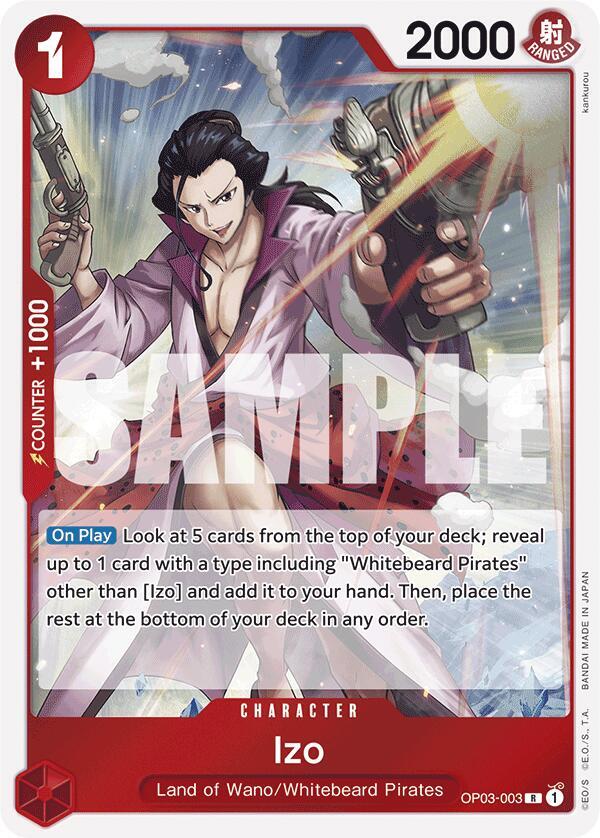 Izo (Reprint) OP03-003 Rare Premium Booster -The Best- One Piece Foil Near Mint