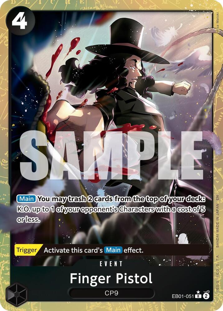 Finger Pistol (Alternate Art) EB01-051 Premium Booster -The Best- Vol. 2 One Piece Foil NM