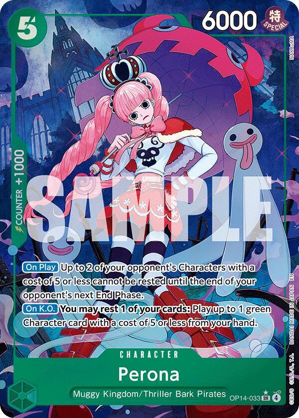 Perona (Alternate Art) OP14-033 The Azure Sea's Seven One Piece Foil NM