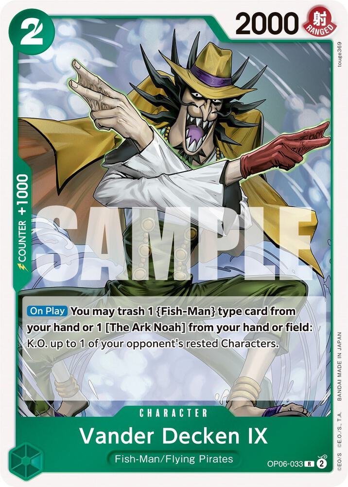 Vander Decken IX OP06-033 Rare Wings of the Captain One Piece Foil Near Mint