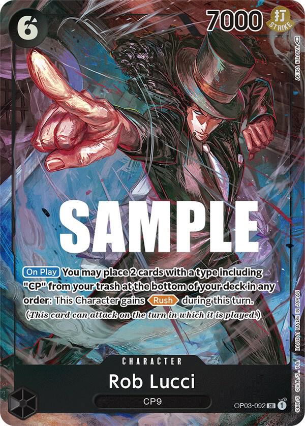 Rob Lucci (092) (Alternate Art) OP03-092 Pillars of Strength One Piece Foil NM