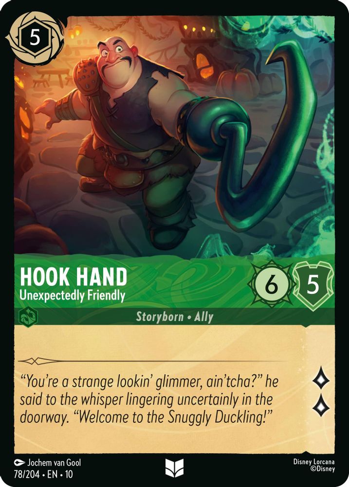 Hook Hand - Unexpectedly Friendly 78/204 Whispers in the Well Lorcana NM
