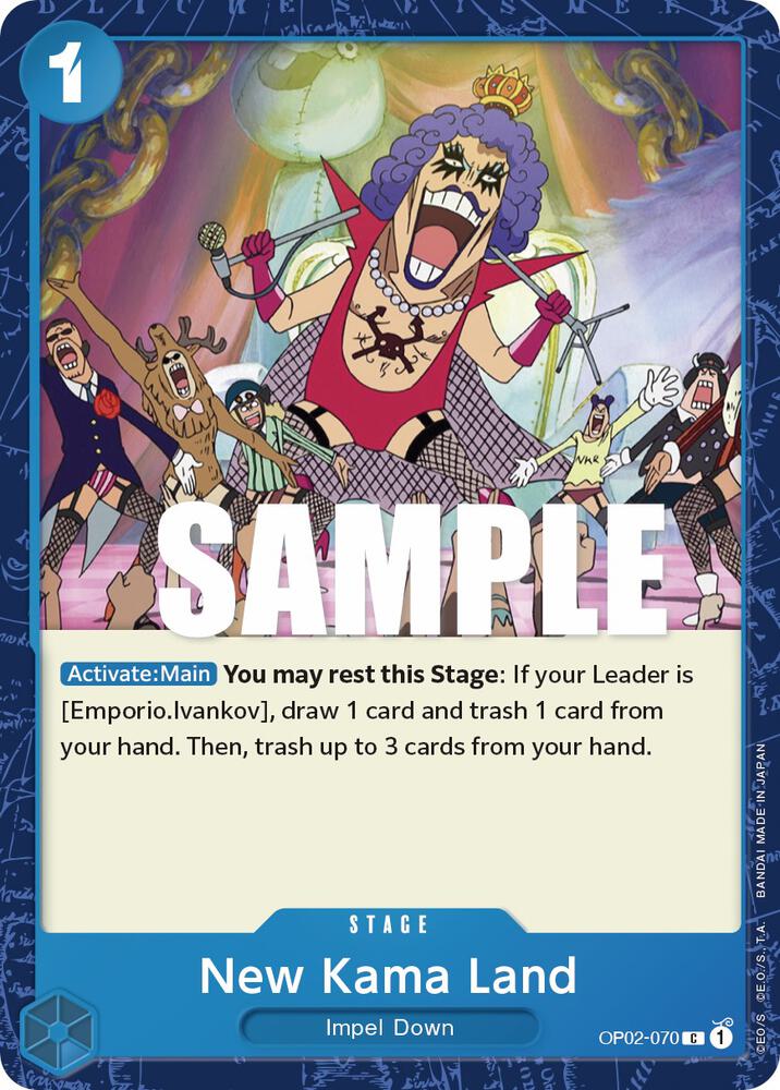 New Kama Land OP02-070 Common Paramount War One Piece Near Mint