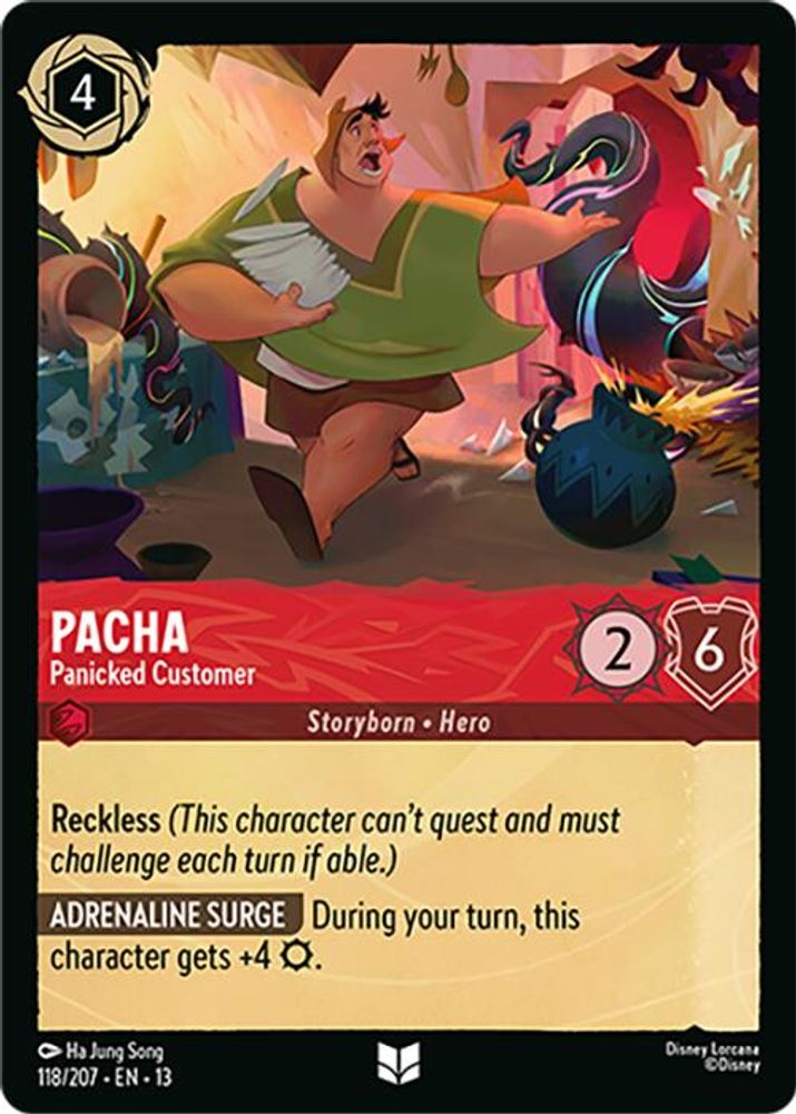 Pacha - Panicked Customer 118/204 Uncommon Attack of the Vine! Lorcana Near Mint