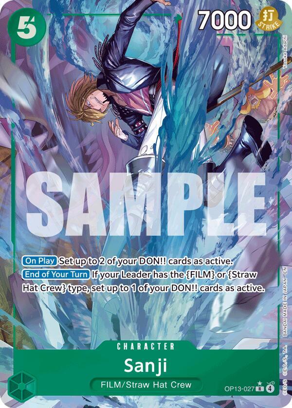 Sanji (Alternate Art) OP13-027 Rare Carrying On His Will One Piece Foil NM