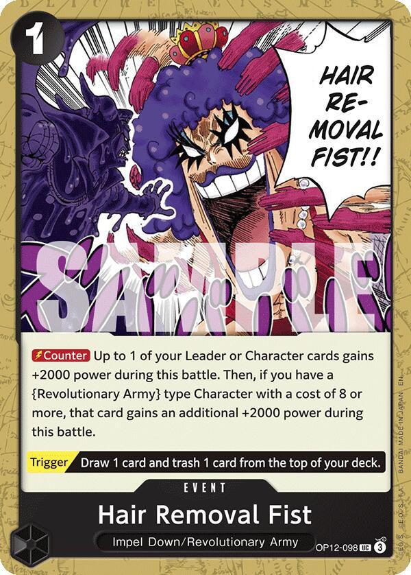 Hair Removal Fist OP12-098 Uncommon Legacy of the Master One Piece Near Mint