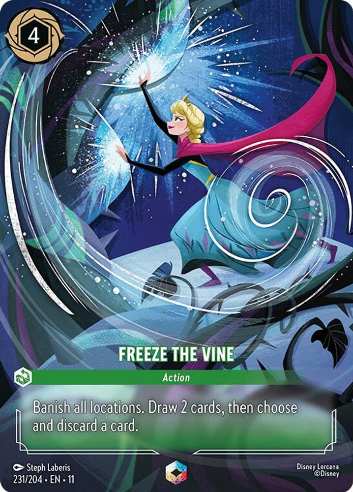 Freeze the Vine (Enchanted) 231/204 Enchanted Winterspell Lorcana Holo Near Mint