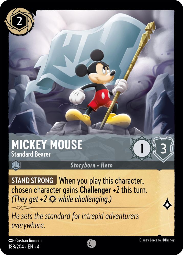 Mickey Mouse - Standard Bearer 188/204 Common Ursula's Return Lorcana Near Mint