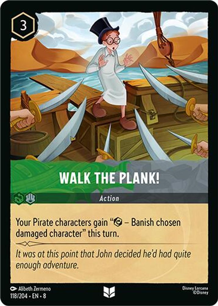 Walk the Plank 118/204 Uncommon Reign of Jafar Lorcana Near Mint